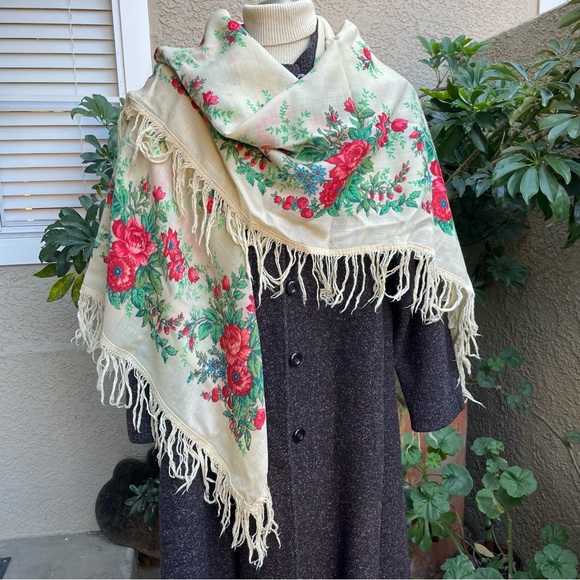 vintage wool shawl